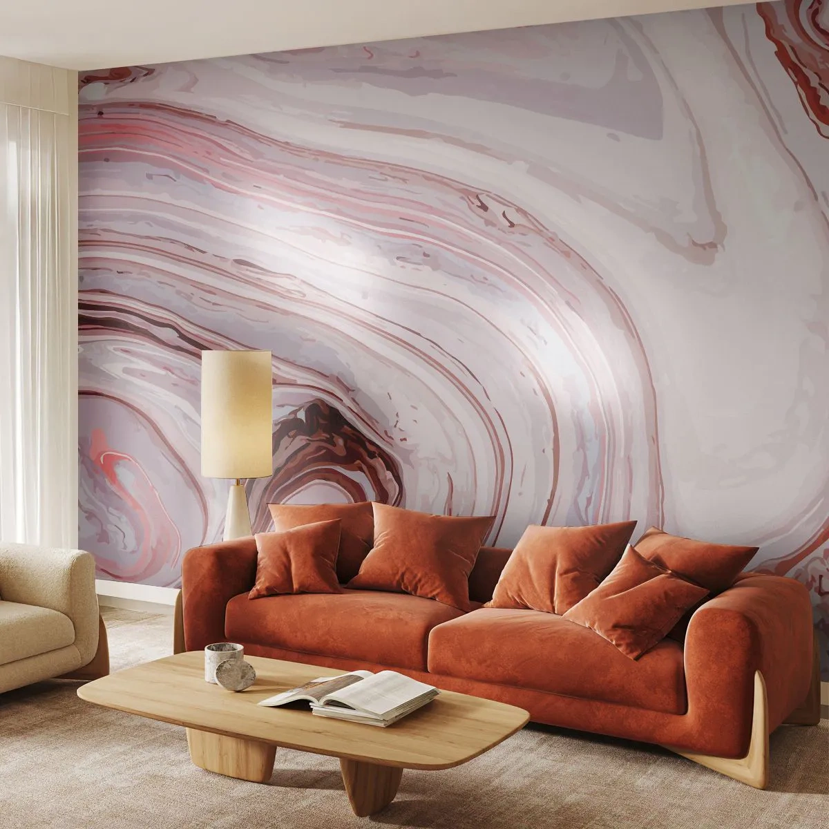 Fototapeta Premium Canvas - Rovně, potom vpravo dolů - Abstrakce, Kus, Moderní vzor - 350x256 cm