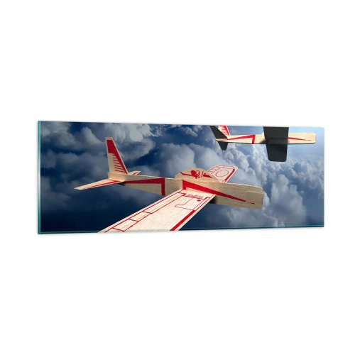 Obraz na skle - Ještě výš, ještě dál - 90x30 cm