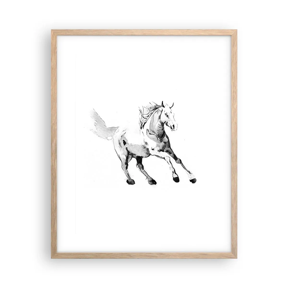 Plakát v rámu světlý dub - Nezkrocená duše - 40x50 cm