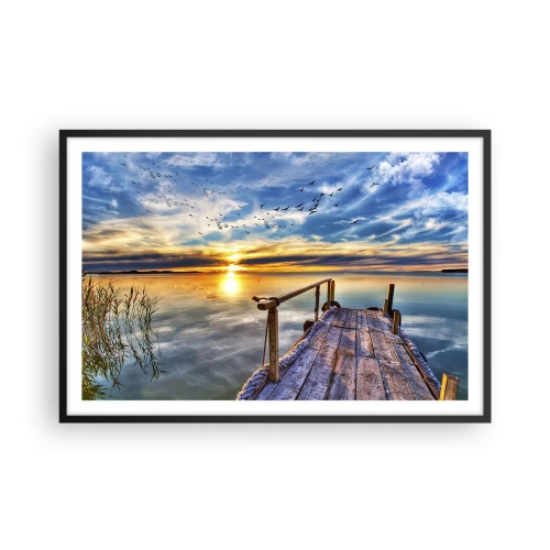 Plakát v černém rámu - Vítr jde odpočívat - 91x61 cm