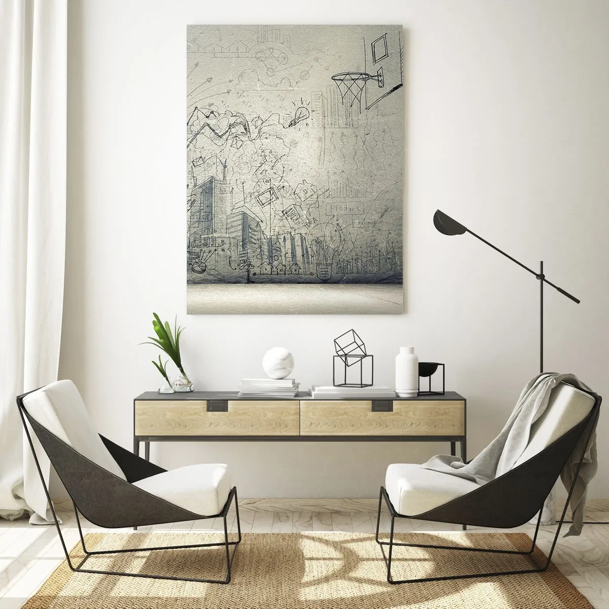 Obraz na skle - Můj skvělý městský život - 70x100 cm