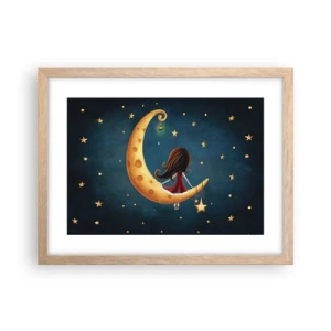 Plakát v rámu světlý dub - Kdysi dávno… - 40x30 cm