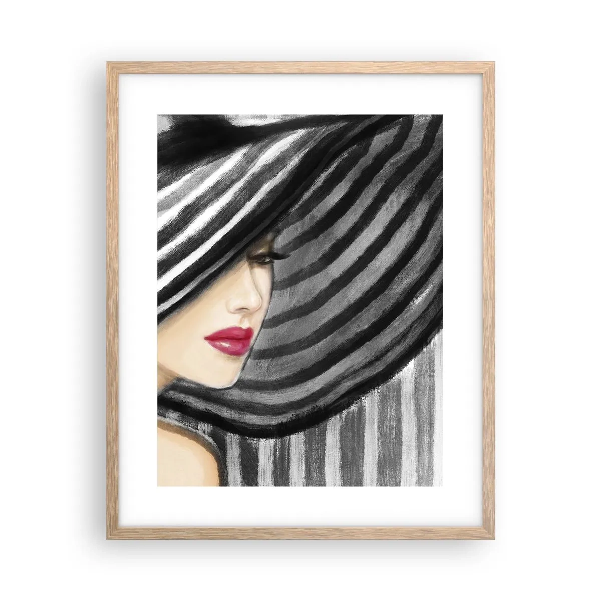 Plakát v rámu světlý dub - Kde tě hledat? - 40x50 cm