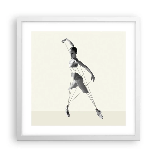 Plakát v bílém rámu - V divadle světa - 40x40 cm