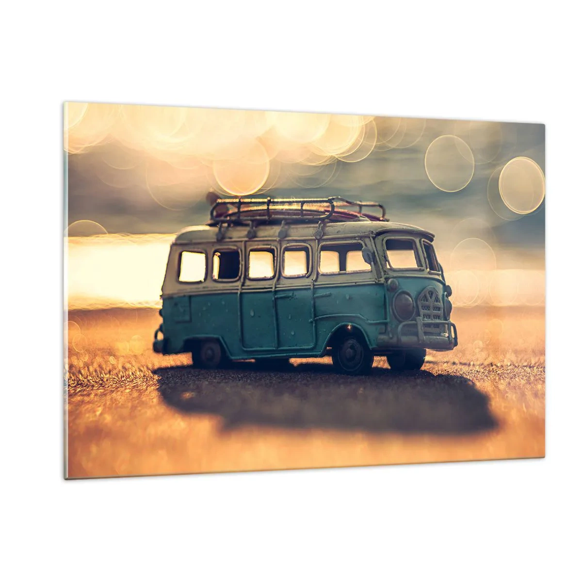 Obraz na skle - Konec bůžků: peněz a práce - 120x80 cm