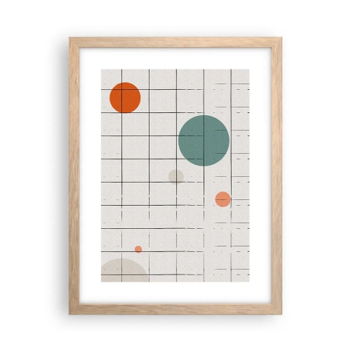 Plakát v rámu světlý dub - V pasti. My nebo ony? - 30x40 cm