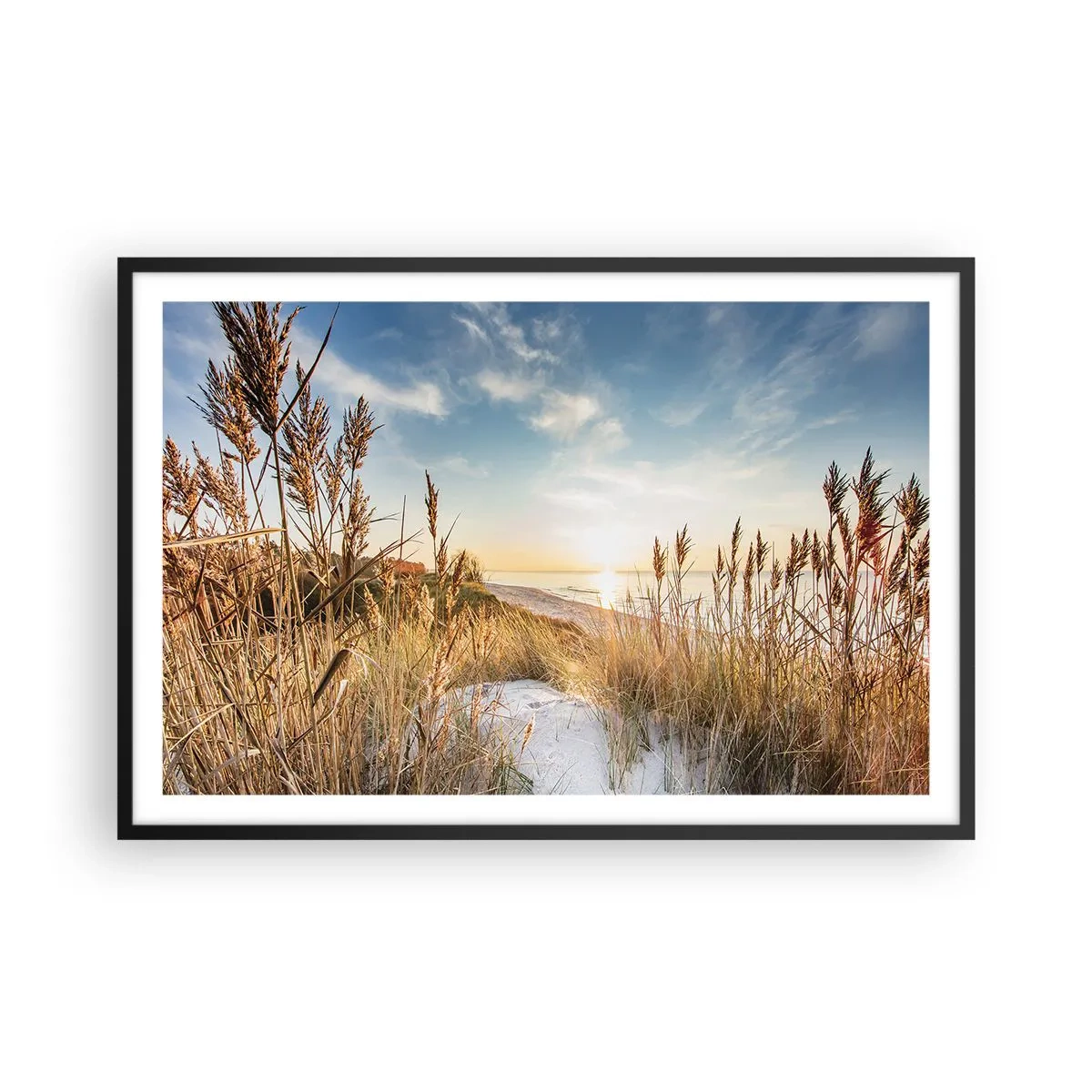 Plakát v černém rámu - Severní pláž - 91x61 cm