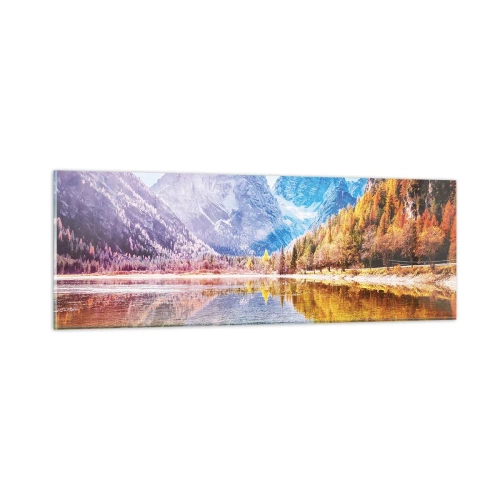 Obraz na skle - A v horách už je podzim - 90x30 cm