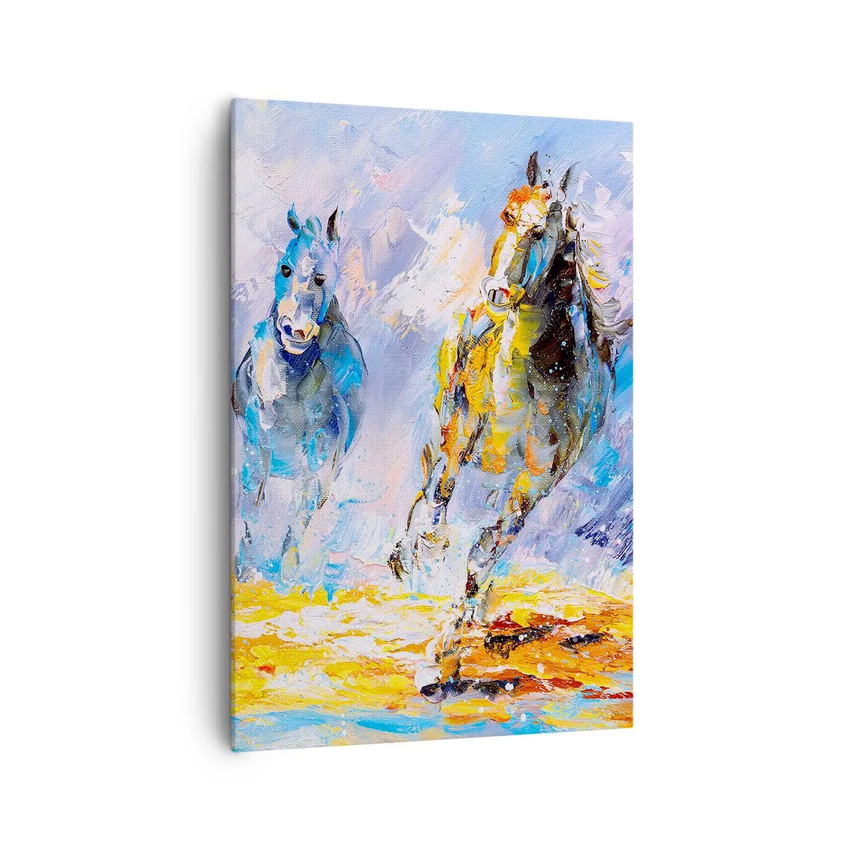Obraz na plátně - Cválající skrze září - 70x100 cm