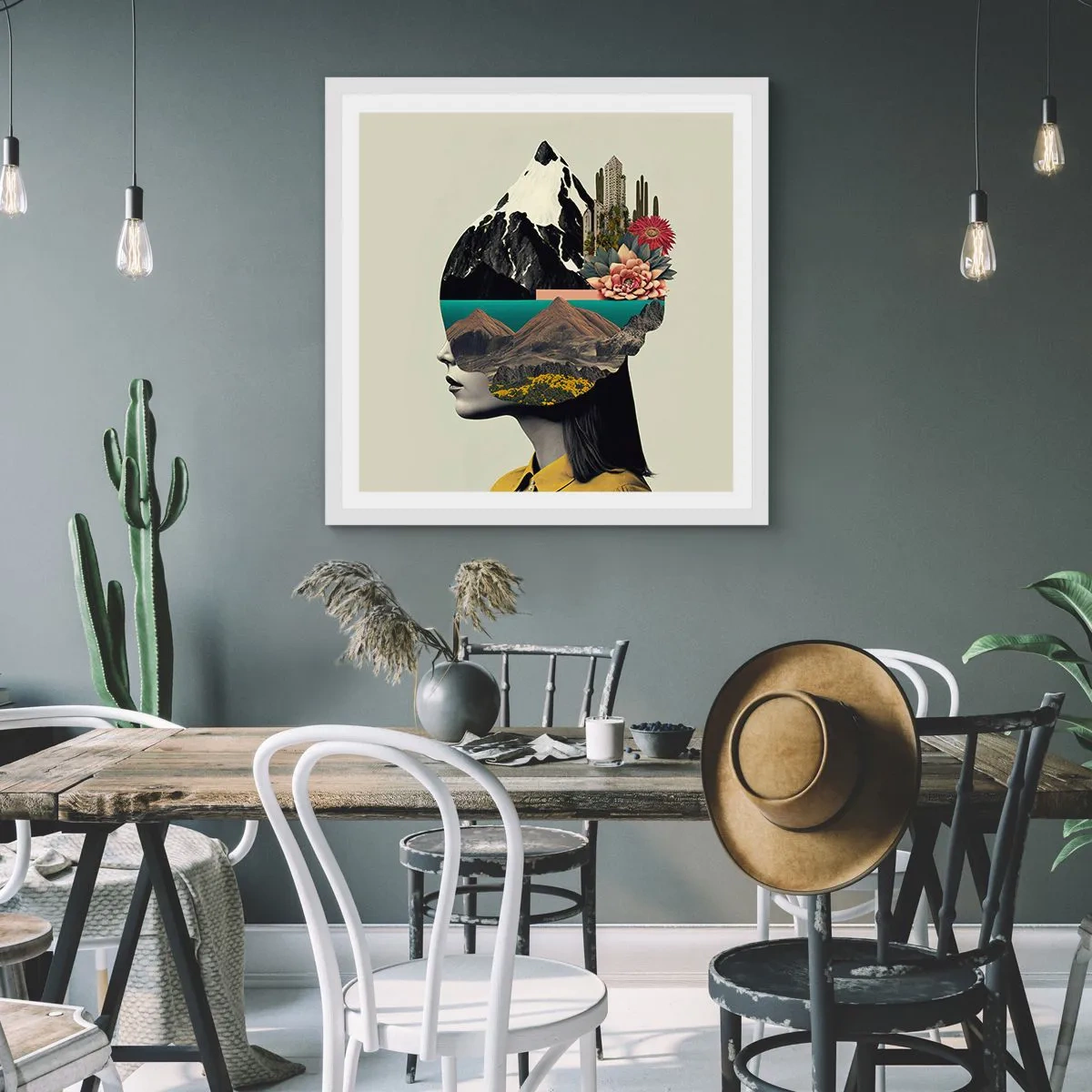 Plakát v bílém rámu - Žena – vždy tajemství - 40x40 cm