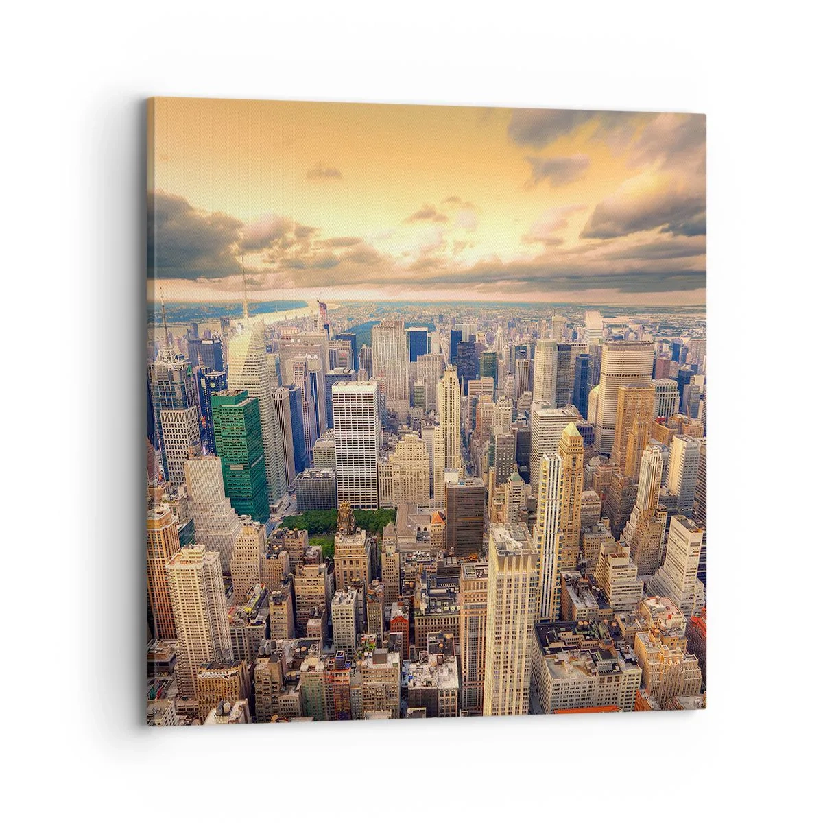 Obraz na plátně - Pozlacené Metropolis - 70x70 cm