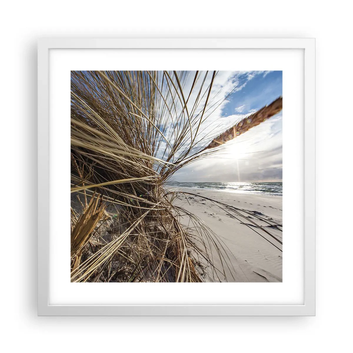 Plakát v bílém rámu - Setkání živlů - 40x40 cm