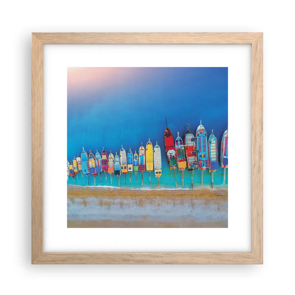 Plakát v rámu světlý dub - Z ptačí perspektivy - 30x30 cm