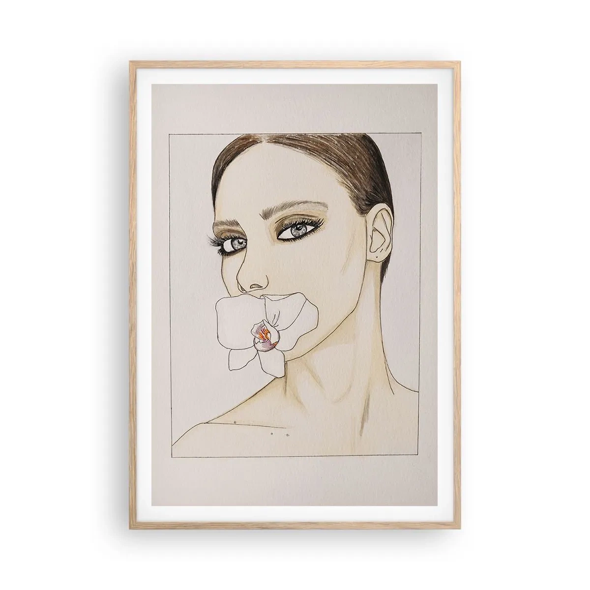 Plakát v rámu světlý dub - Symbol elegance a krásy - 70x100 cm