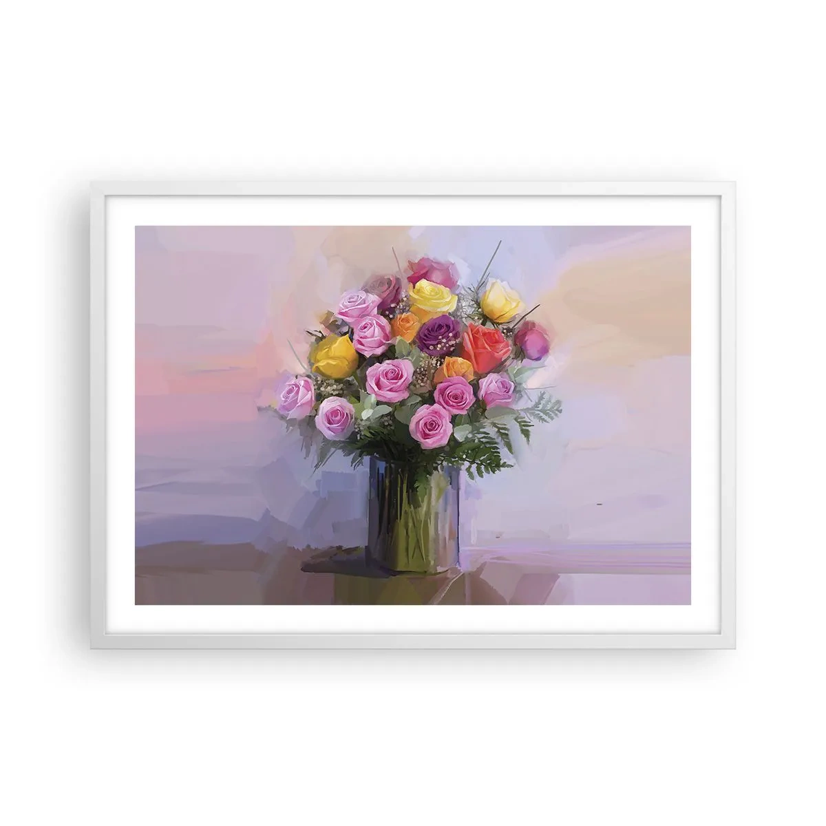Plakát v bílém rámu - Zachycená krása - 70x50 cm