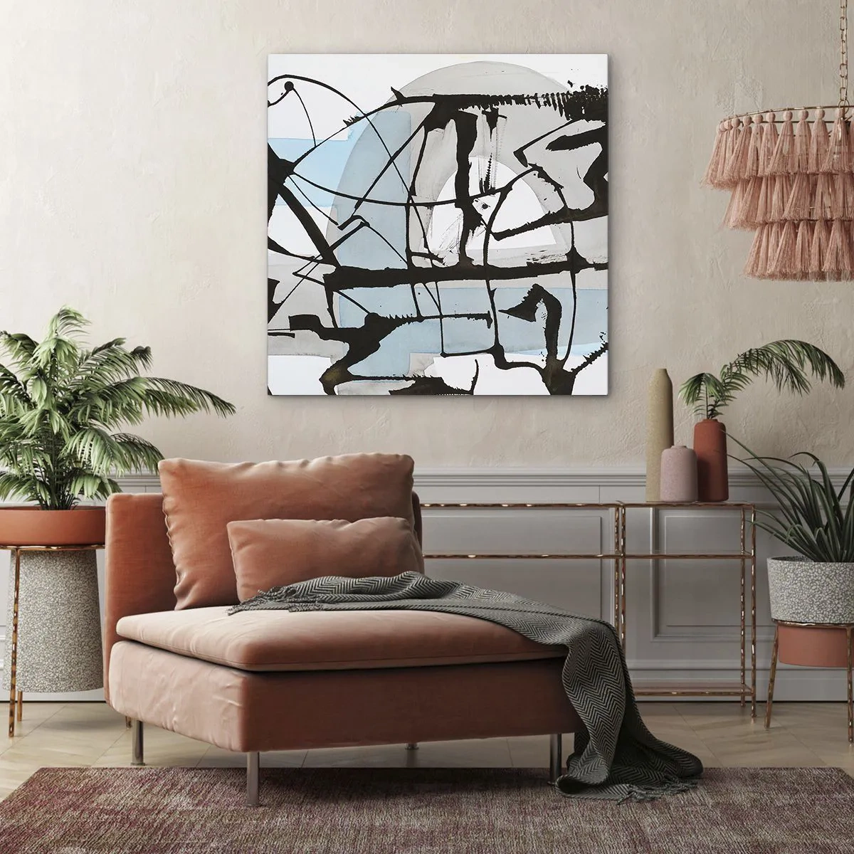 Obraz na plátně - Přesto modrá - 60x60 cm