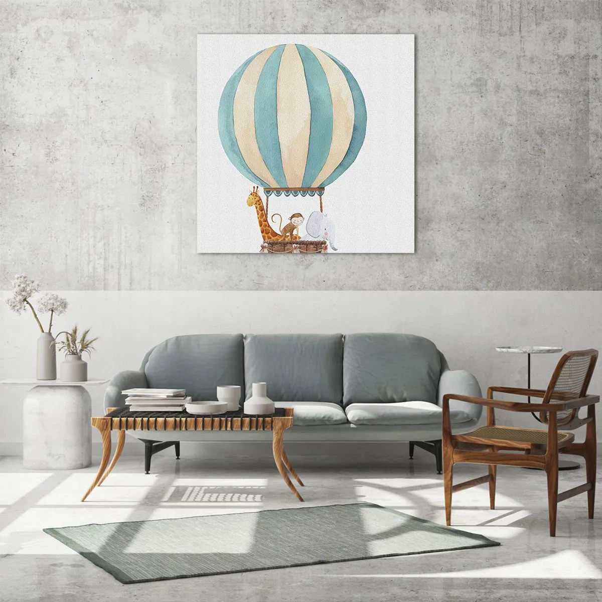 Obraz na skle - Fantastický výlet - 70x70 cm