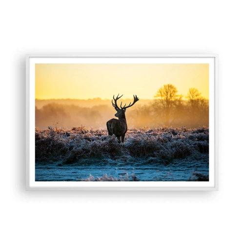 Plakát v bílém rámu - Korunován na svém panství - 100x70 cm