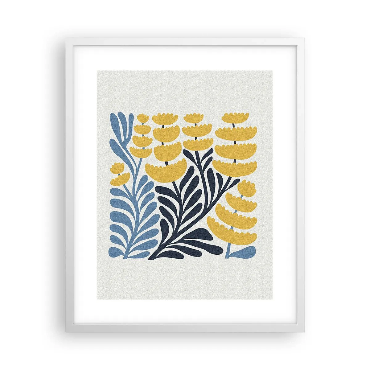 Plakát v bílém rámu - Sluneční záhon - 40x50 cm