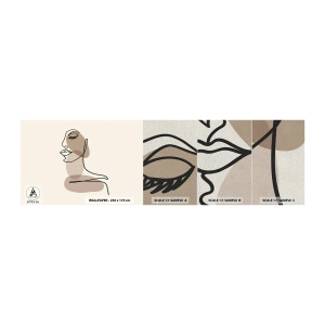 Vzor Fototapety Premium Sand - Při poslechu samé sebe - Abstrakce, ženská tvář, Grafika - 100x30 cm