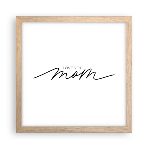 Plakát v rámu světlý dub - Velké emoce - 30x30 cm