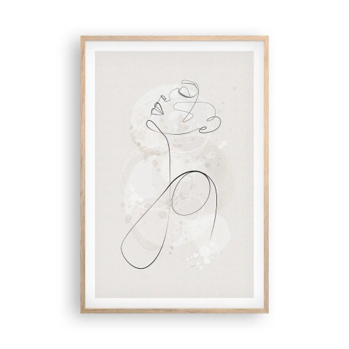 Plakát v rámu světlý dub - Spirála krásy - 61x91 cm