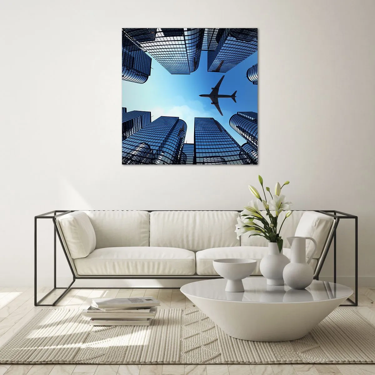 Obraz na skle - Pohled ze skleněné rokle - 40x40 cm