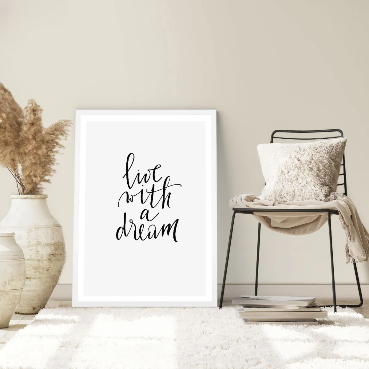 Plakát v bílém rámu - Of course - 30x40 cm