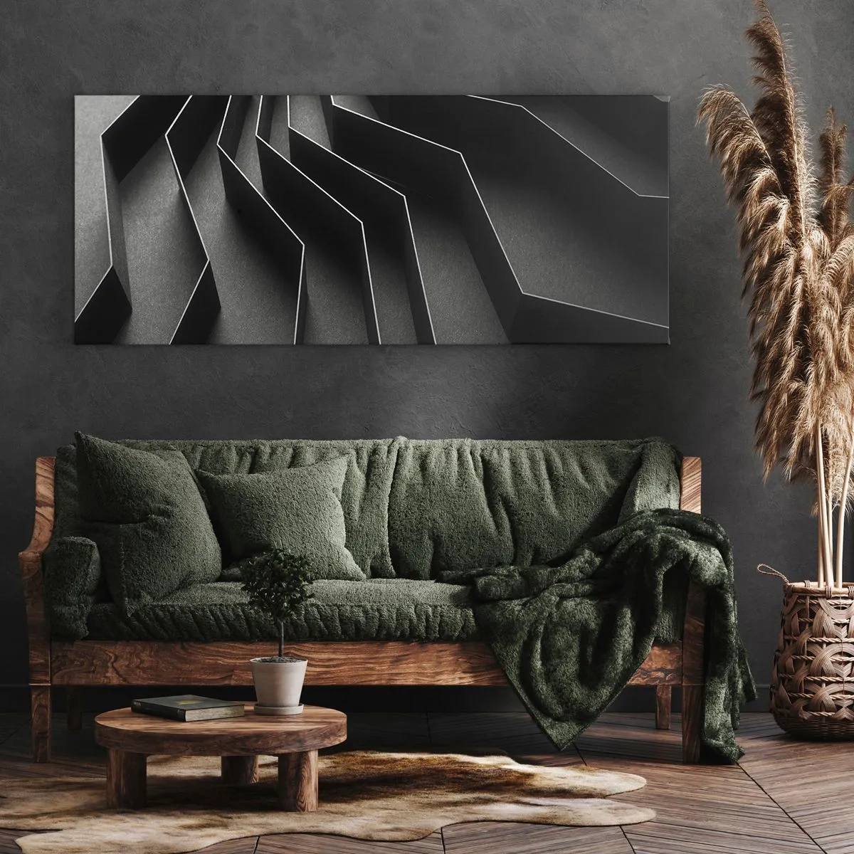 Obraz na plátně - Prostorový pořádek - 100x40 cm