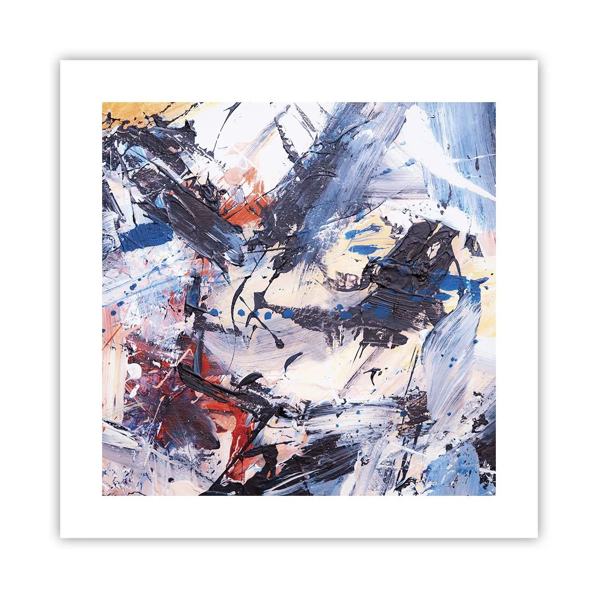 Plakát - Bláznivý tanec abstrakce - 40x40 cm