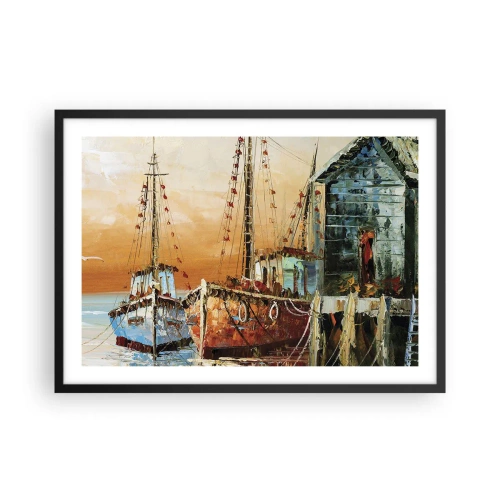 Plakát v černém rámu - Klidný návrat - 70x50 cm