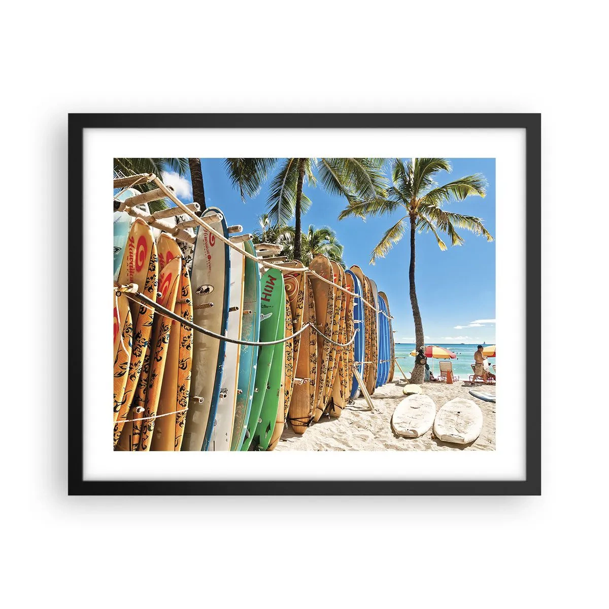Plakát v černém rámu - Slunečná zábava - 50x40 cm