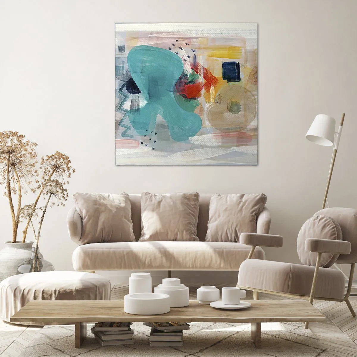 Obraz na plátně - Barevná hra - 50x50 cm