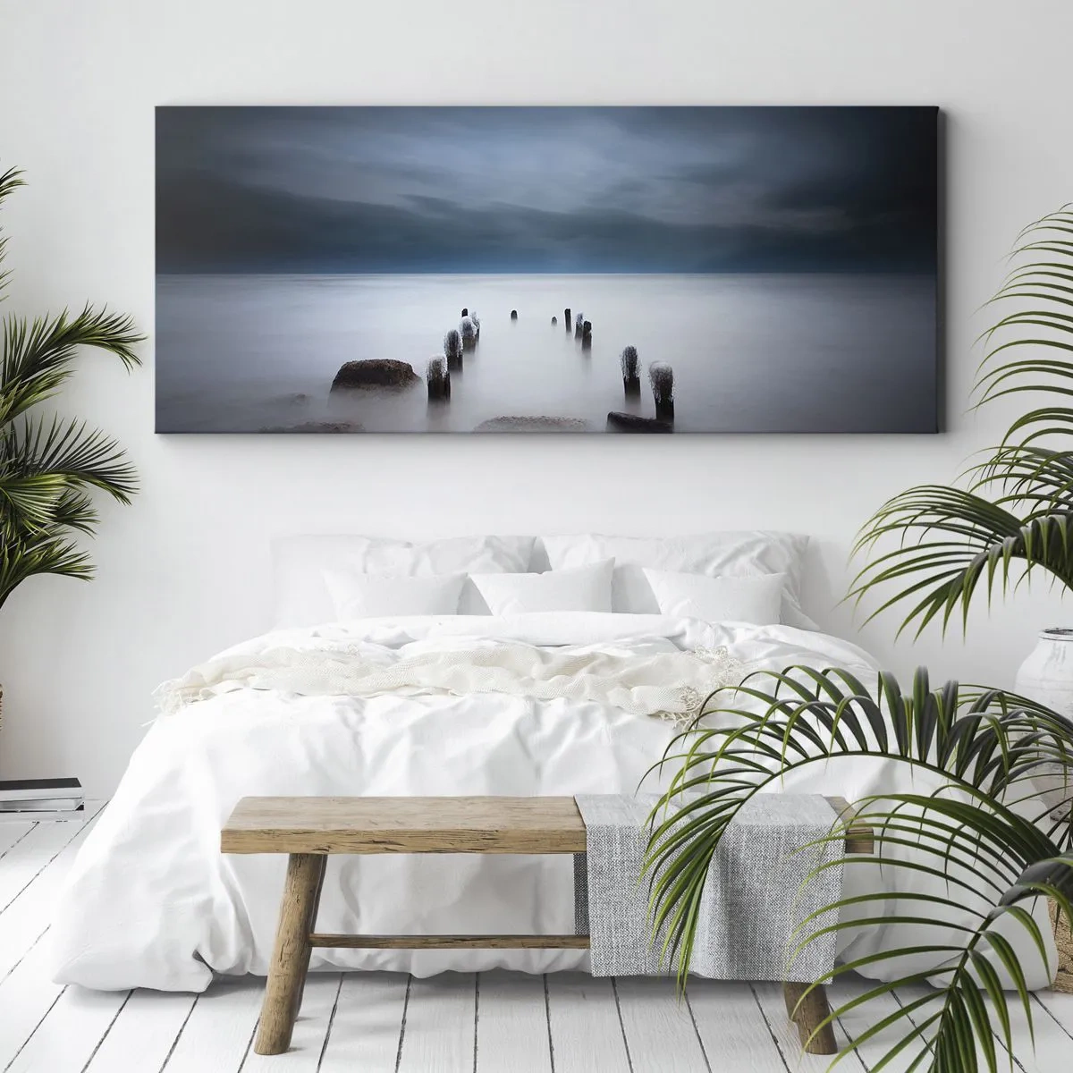 Obraz na plátně - Zamyšlené jezero - 100x40 cm