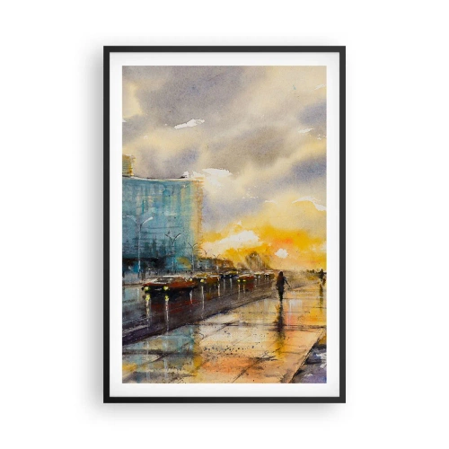 Plakát v černém rámu - Život na pobřeží - 61x91 cm