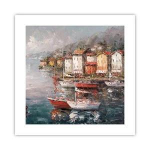 Plakát - Romantický přístav - 40x40 cm