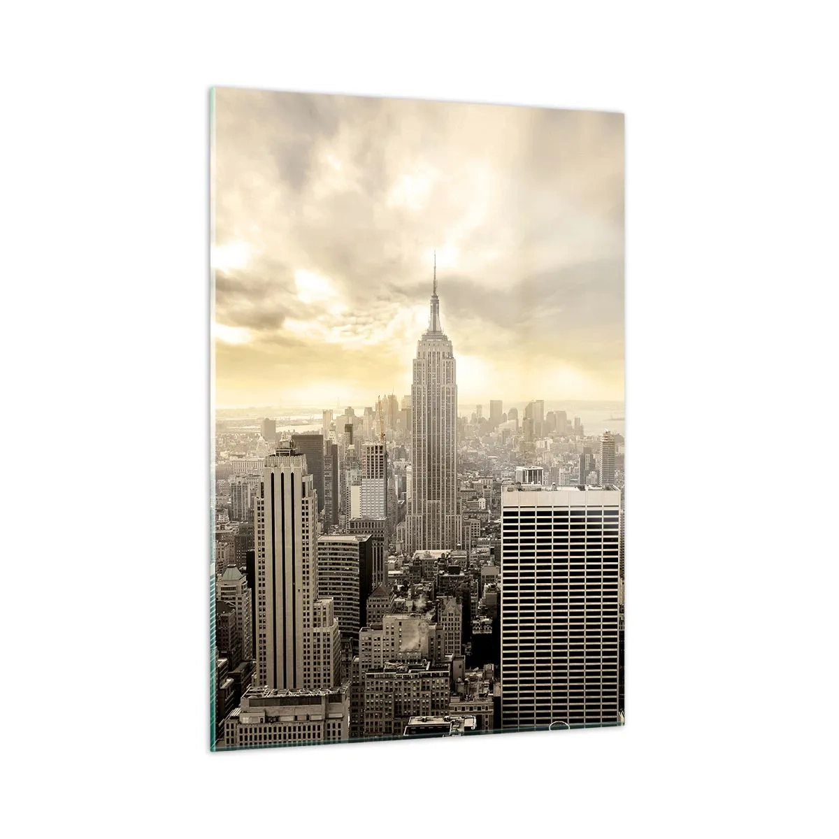 Obraz na skle - New York utkaný z šedi - 50x70 cm