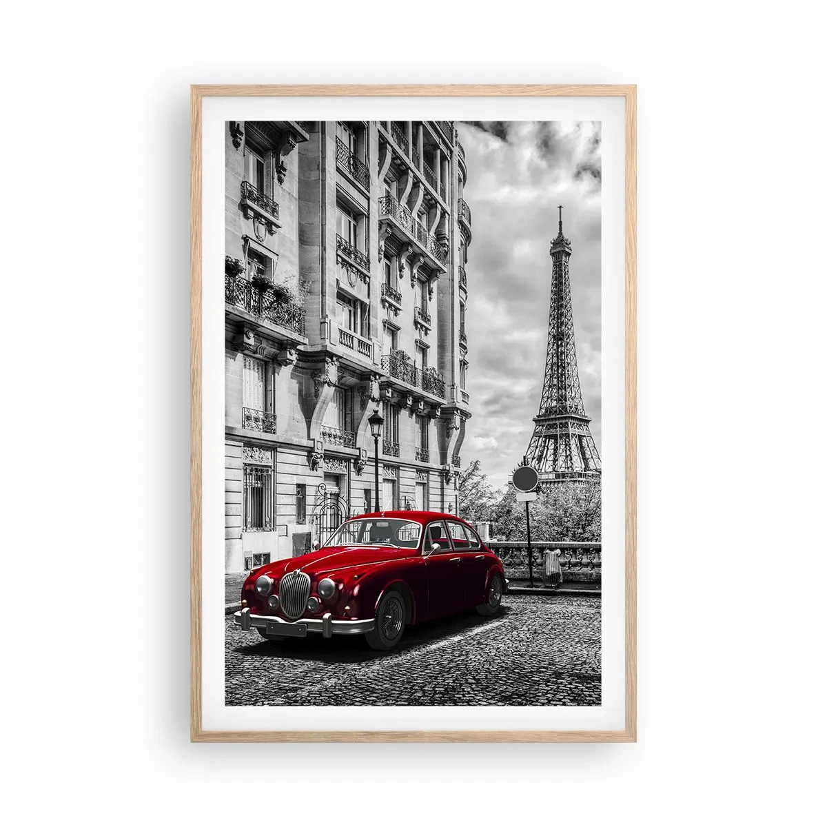 Plakát v rámu světlý dub - Dravec ve městě - 61x91 cm