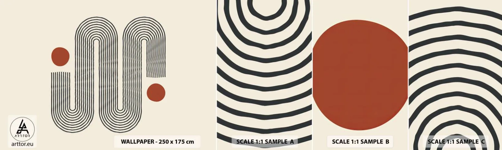 Fototapeta Vzorek Standard Eco - Od začátku do konce - Abstrakce, Grafika, Minimalismus - 100x30 cm