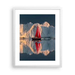 Plakát v bílém rámu - Na okraji světa - 40x50 cm