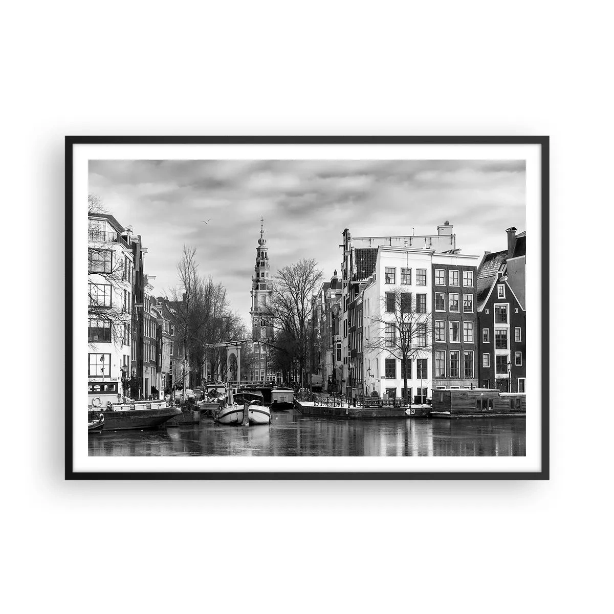 Plakát v černém rámu - Amsterdamské vibrace - 100x70 cm