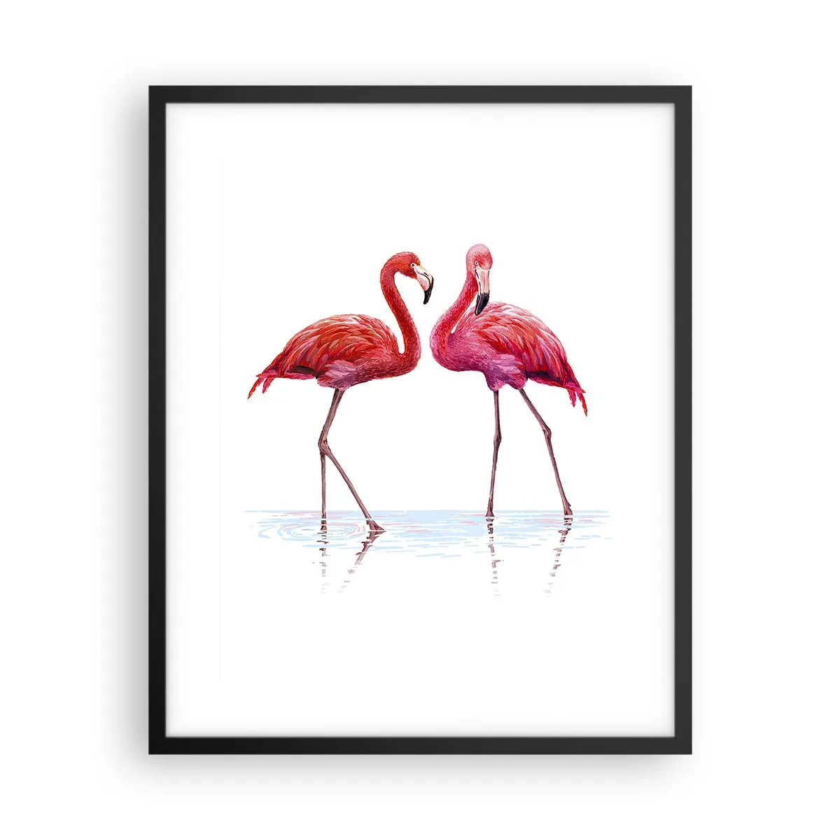 Plakát v černém rámu - Růžové rendez-vous - 40x50 cm