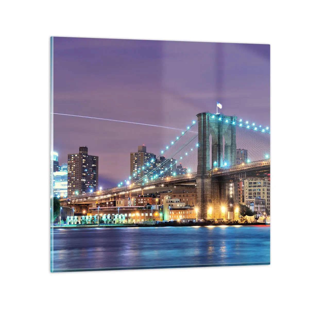 Obraz na skle - Po mnoho let Brooklynský most - 70x70 cm