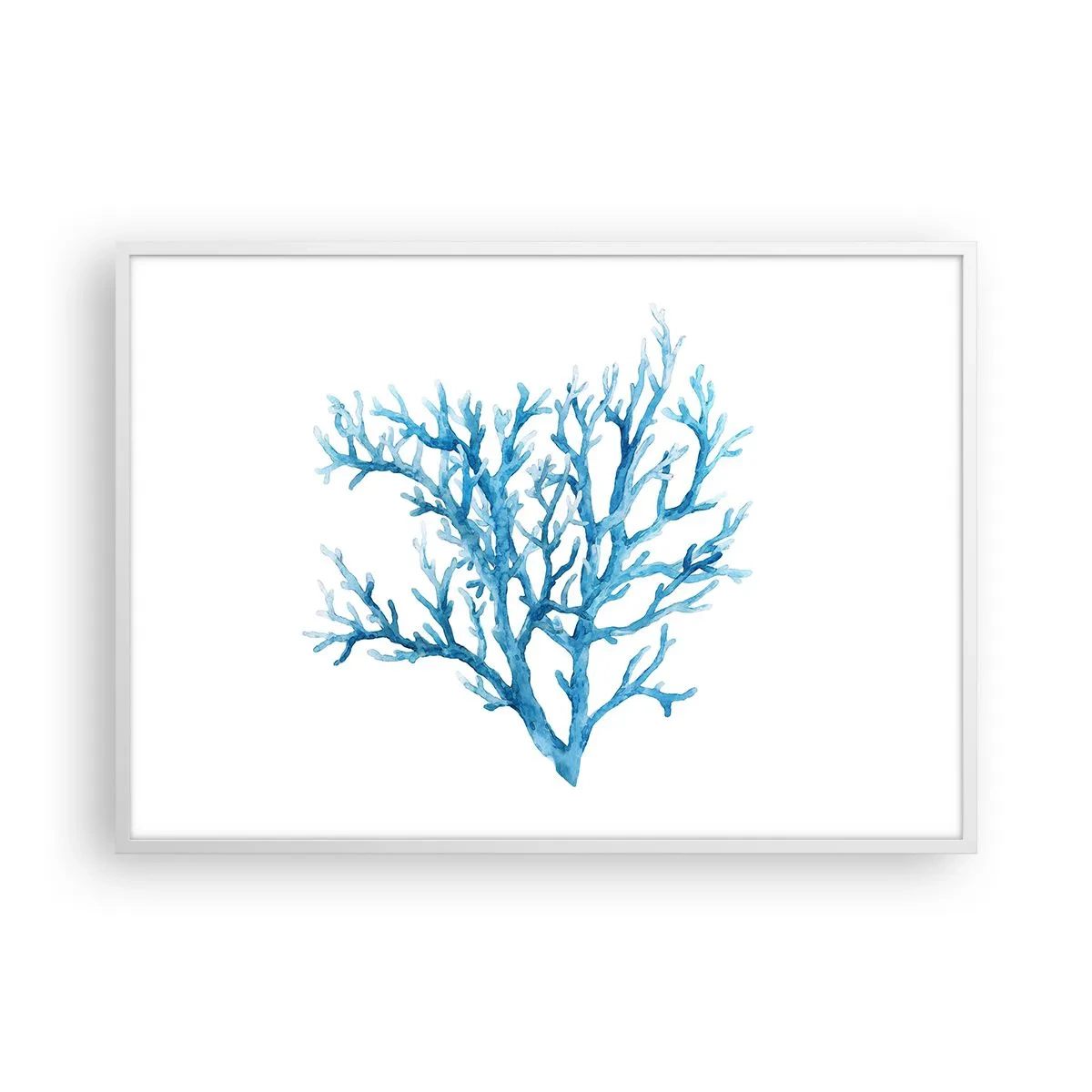 Plakát v bílém rámu - Mořský filigrán - 100x70 cm