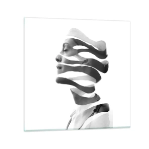 Obraz na skle - Surrealistický portrét - 30x30 cm