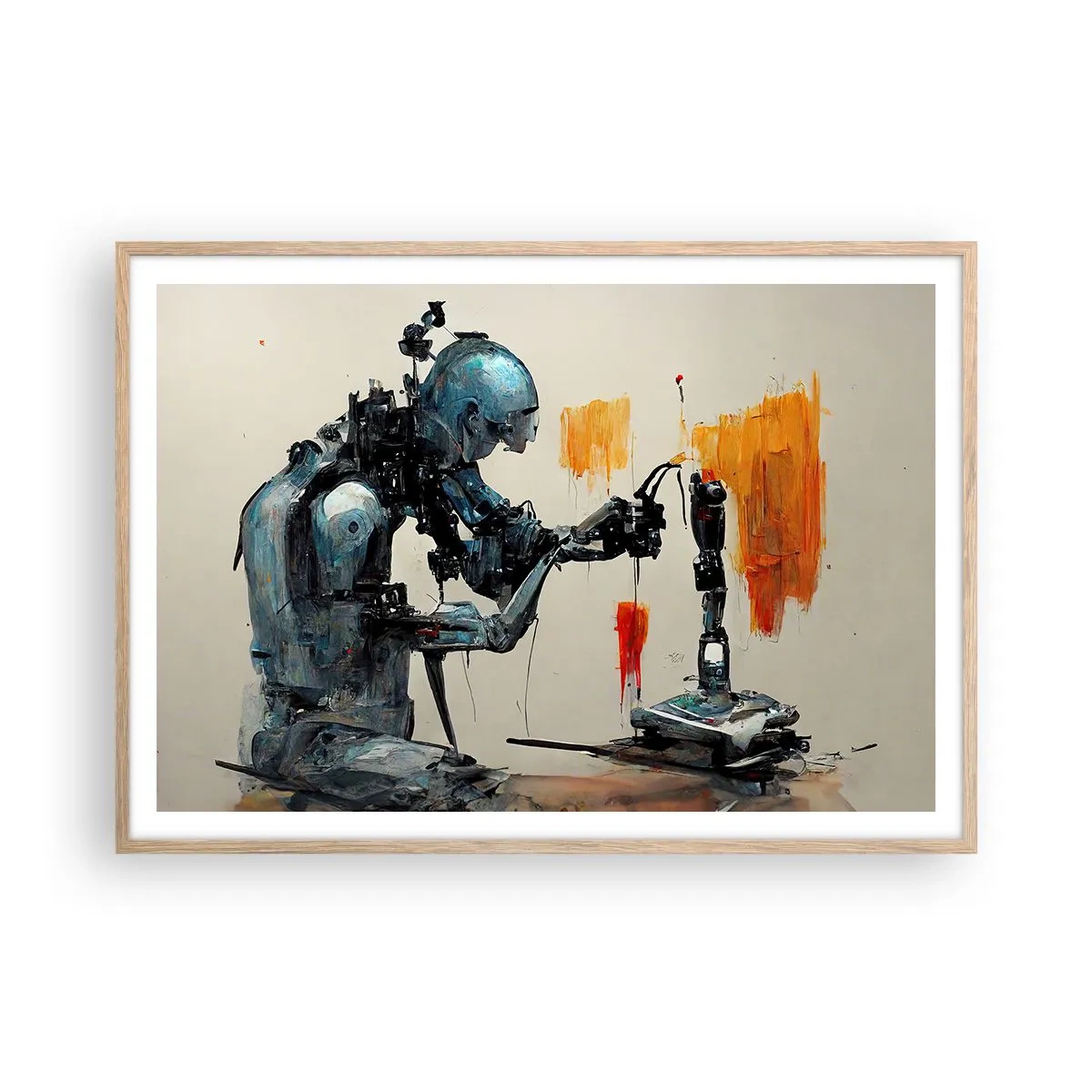 Plakát v rámu světlý dub - Už zítra… - 100x70 cm