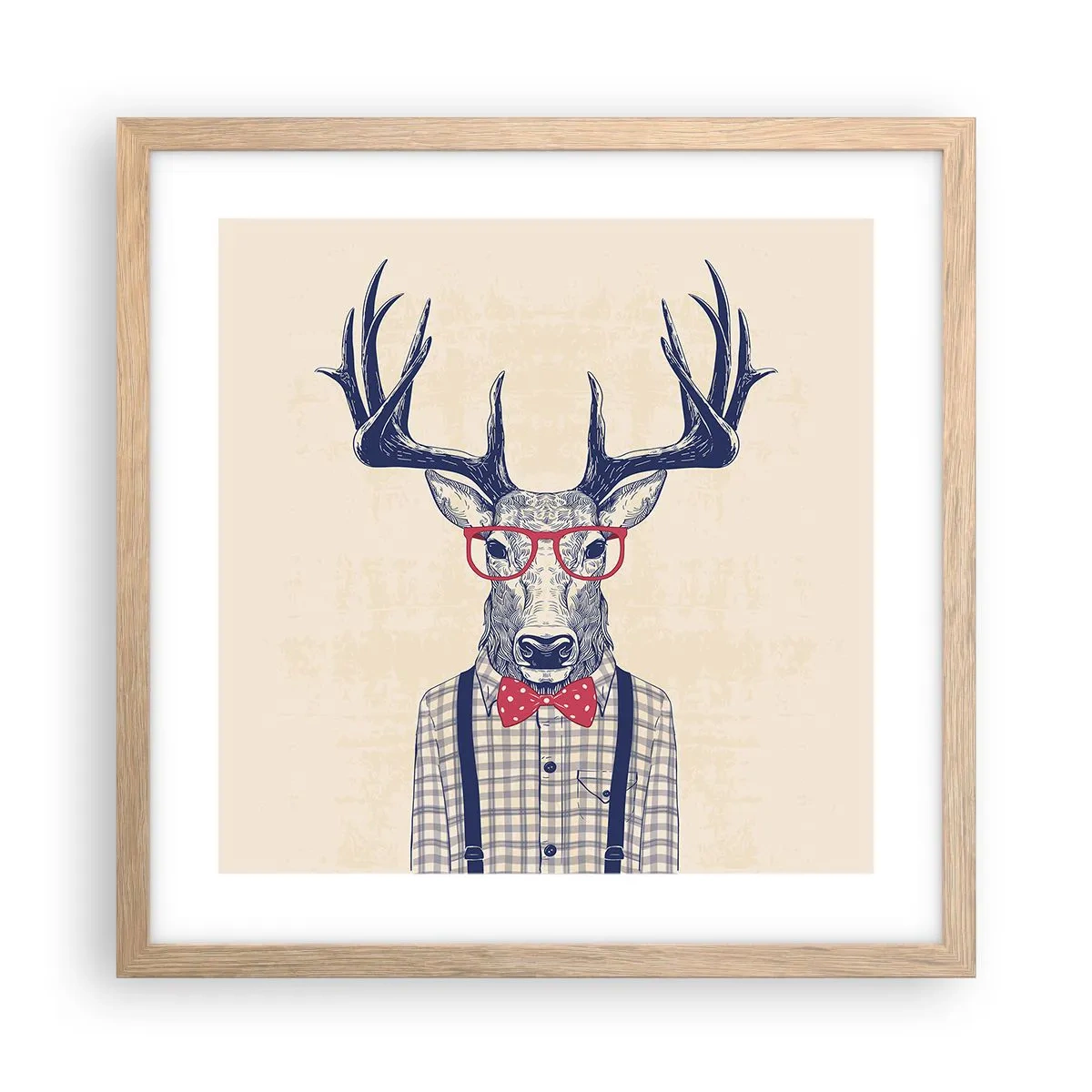Plakát v rámu světlý dub - Zábavná extravagance - 40x40 cm