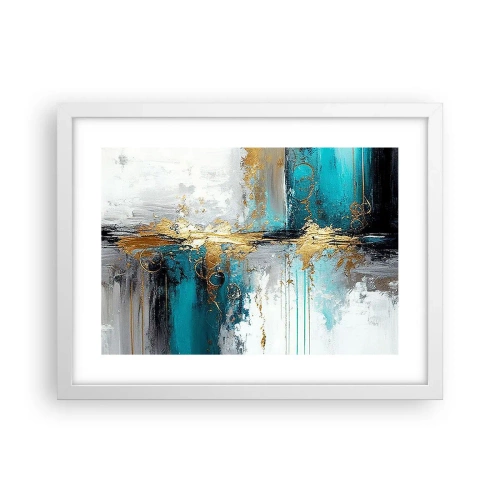 Plakát v bílém rámu - Všechno plyne - 40x30 cm
