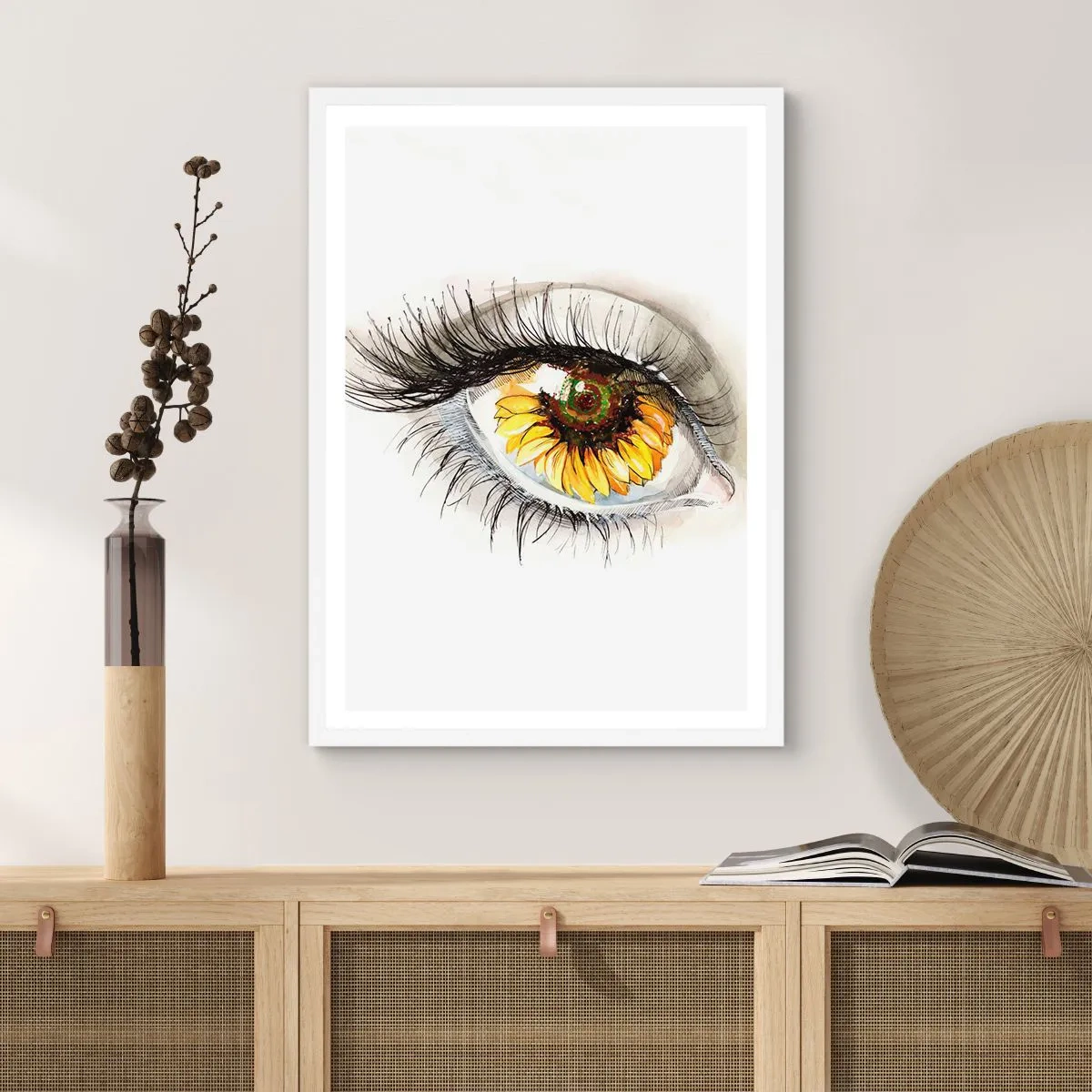 Plakát v bílém rámu - Pohled žhavý jako léto - 61x91 cm