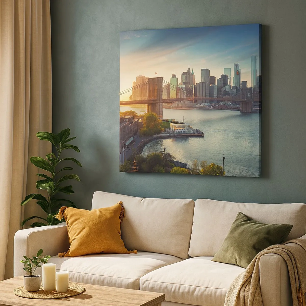 Obraz na plátně - Svítání velkoměsta - 30x30 cm